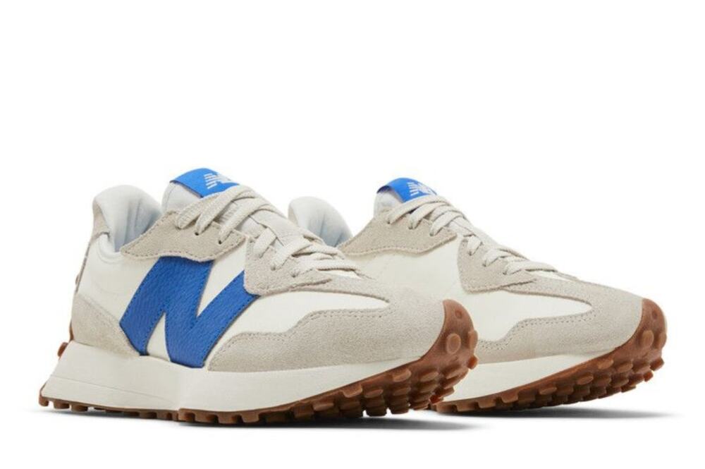 New Balance Women's 8.5 Moonbeam True Blue 327 Running Sneakers Retro S8-21